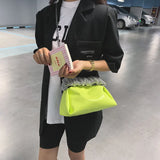 Casual Chain Crossbody Bag Women Shoulder Handbag PU Messenger Bag