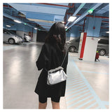 Casual Chain Crossbody Bag Women Shoulder Handbag PU Messenger Bag