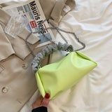 Casual Chain Crossbody Bag Women Shoulder Handbag PU Messenger Bag