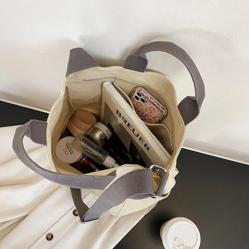 Canvas Women's Shoulder Bag Large Capacity Crossbody Bag