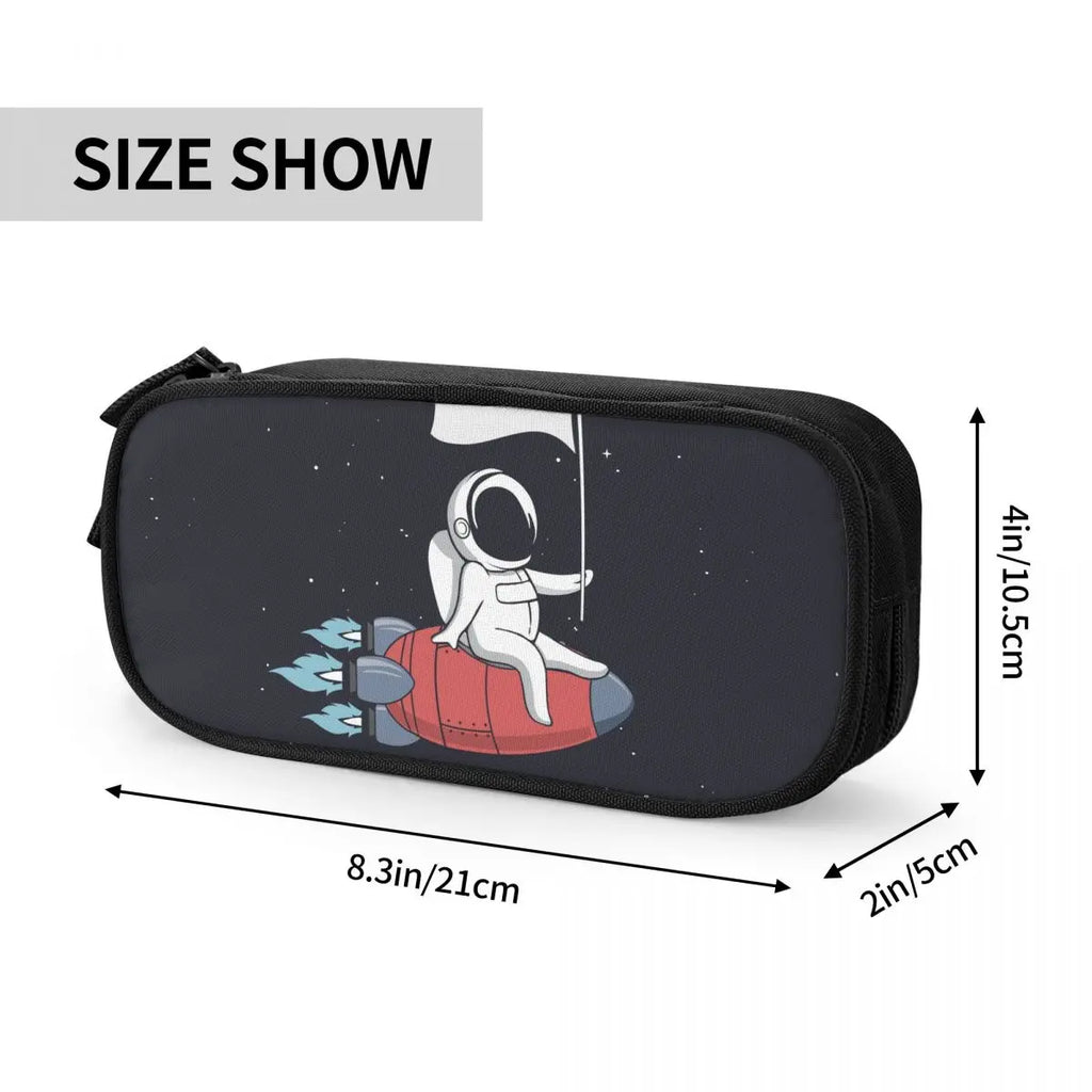 Cartoon Spaceman Pencil Case for Boys Girls