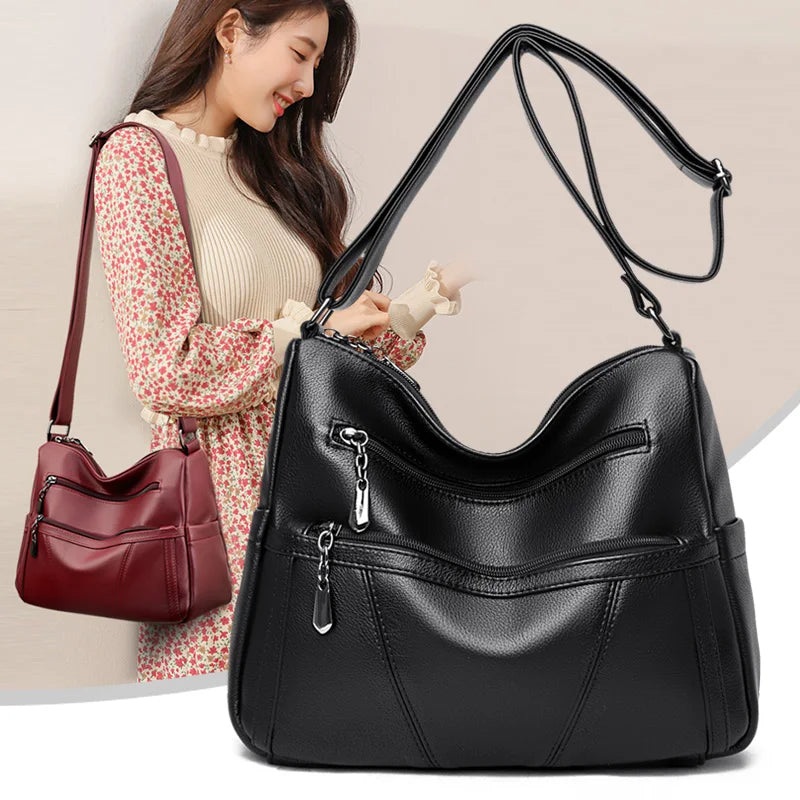Elegant Crossbody Bag for Women in PU Leather