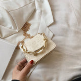 Solid Messenger Bag Women's Summer Mini Square Tote Bag