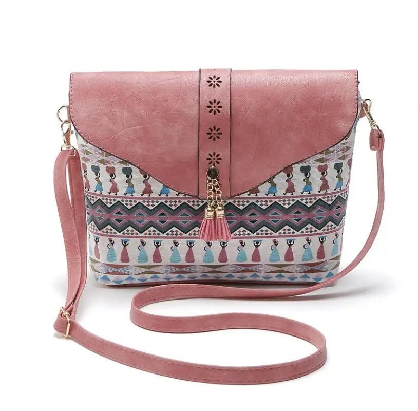 Brown Leather Crossbody Bag Casual Tote Top Hand Bag
