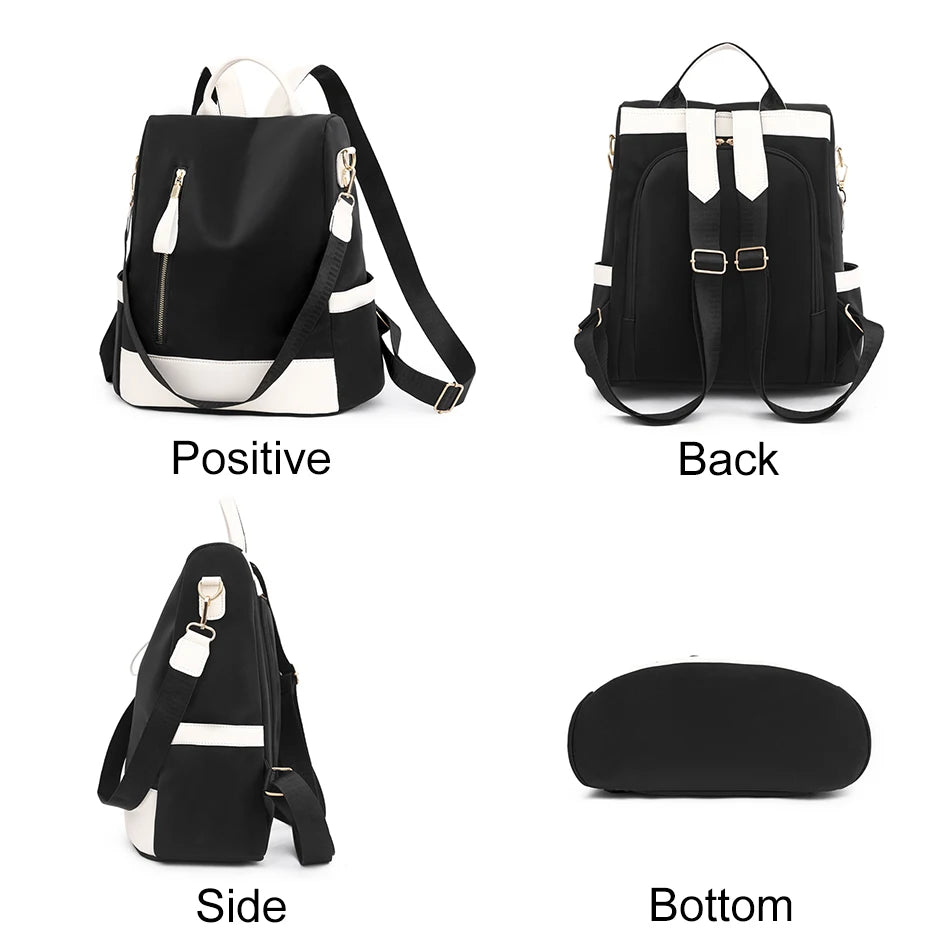 Travel Backpack Women's Waterproof Nylon Casual Anti-theft Bag