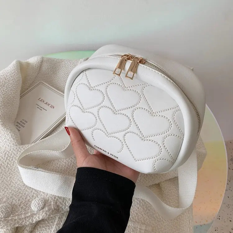 Crossbody Bag Heart-shaped Thread Shoulder Handbag Tote Bag