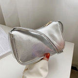 Bright Leather Handbag Underarm Shopping Bag Solid Female Shoulder Bag