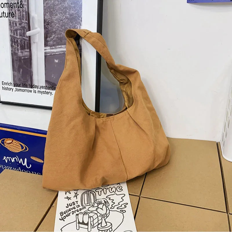 Canvas Tote Bag Large Capacity Crossbody Shoulder Bag for Women