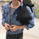 Bow Clutches Bag Black Evening Party Handbag