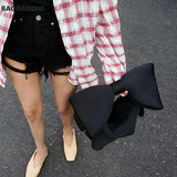 Bow Clutches Bag Black Evening Party Handbag