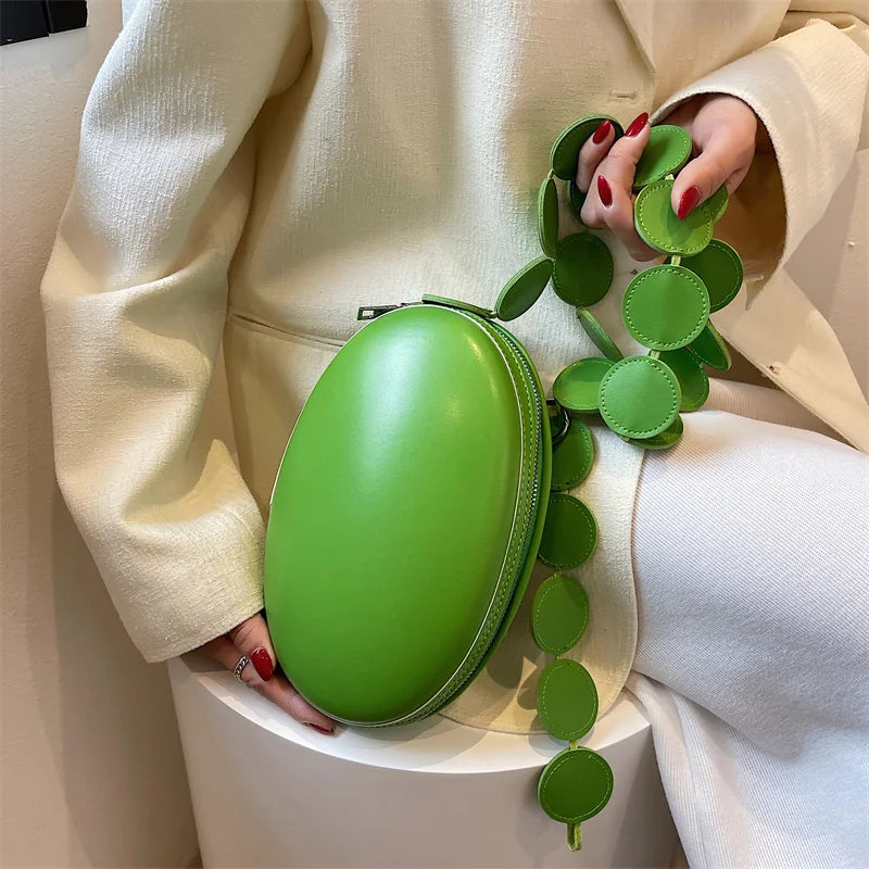 Green Yellow Crossbody Bag Small Satchel Clutch