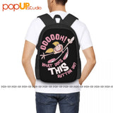 Dexters Laboratory Cartoon Dee Dee Button Backpack Large Capacity