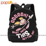 Dexters Laboratory Cartoon Dee Dee Button Backpack Large Capacity