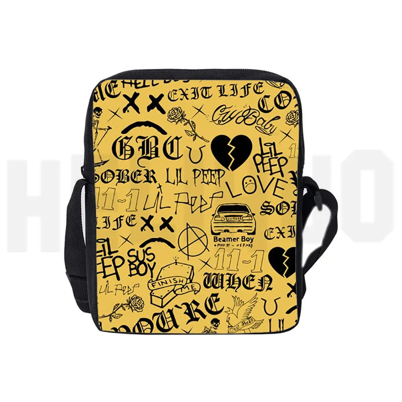 Lil Peep Pattern Shoulder Bag Women Harajuku Girl Messenger Handbag