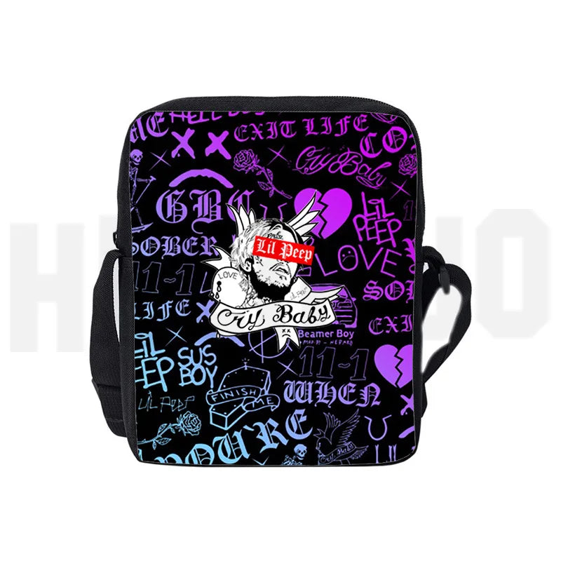 Lil Peep Pattern Shoulder Bag Women Harajuku Girl Messenger Handbag