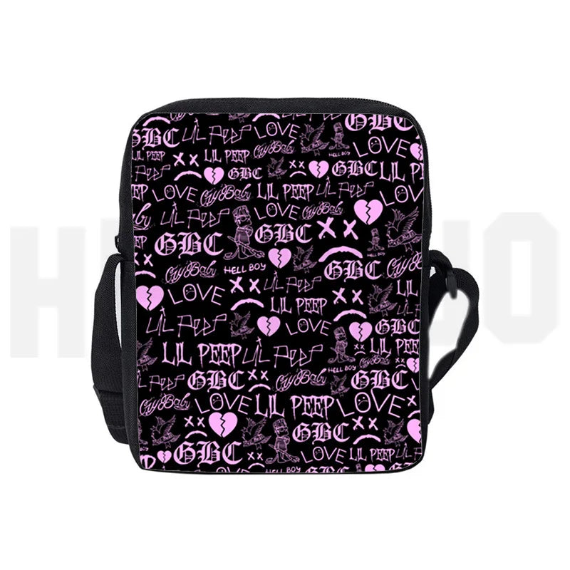 Lil Peep Pattern Shoulder Bag Women Harajuku Girl Messenger Handbag
