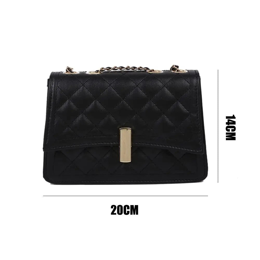 Diamond Shape Lattice Shoulder Bags PU Leather Women Crossbody Bag