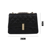 Diamond Shape Lattice Shoulder Bags PU Leather Women Crossbody Bag
