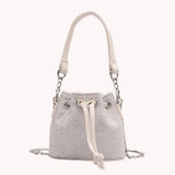 Diamond Rhinestone Bucket Chain Shoulder Bag Women Crossbody Tote