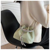 Diamonds Tassel Evening Clutch Bag Crystal Bucket Purse