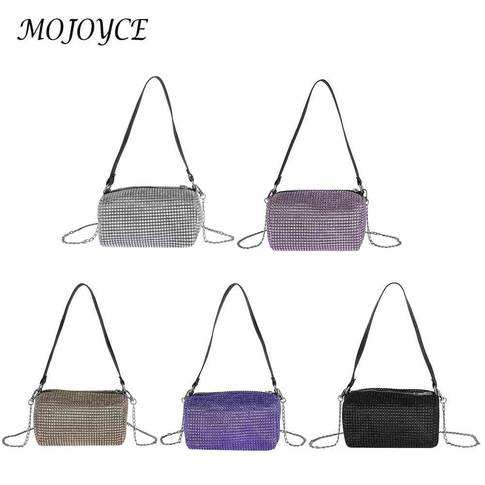 Diamonds Crossbody Shoulder Bag Chain Zipper Purse