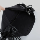 Casual Women Crossbody Bag Tassel Shoulder Messenger Bags Hobo Canvas Bag
