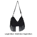 Casual Women Crossbody Bag Tassel Shoulder Messenger Bags Hobo Canvas Bag