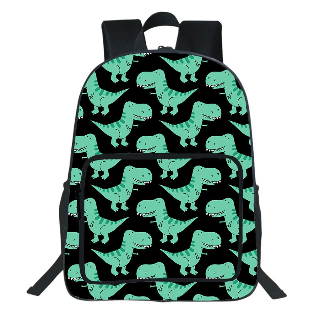 Dino 3D Print Backpack Teen School Bag Cartoon Rucksack Unisex Bag 19 Inches