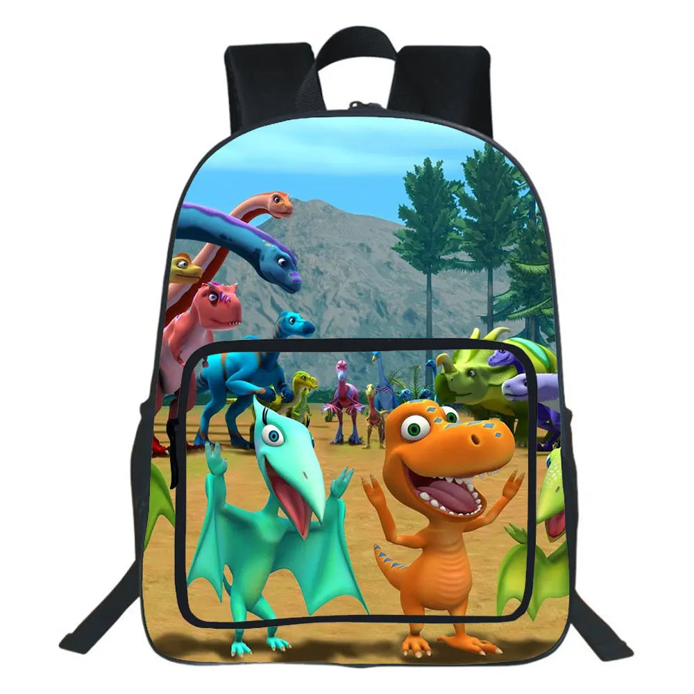 Dino 3D Print Backpack Teen School Bag Cartoon Rucksack Unisex Bag 19 Inches