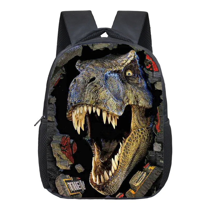 Kids Dino Dragon Backpack School Bags Boys Girls Book Bag