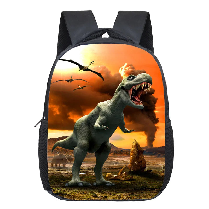Kids Dino Dragon Backpack School Bags Boys Girls Book Bag