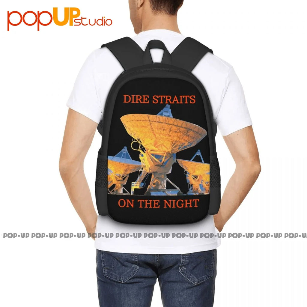 Dire Straits On The Night Poster Backpack Large Capacity Gym Schoolbag