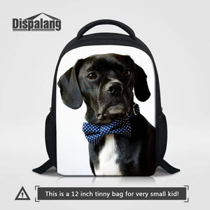 12 Inch 3D Animal Dog Printing Backpack for Kids Girls School Bag