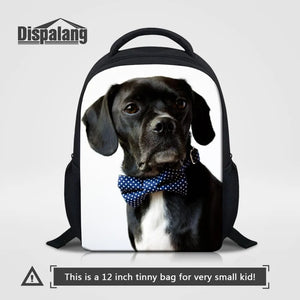 12 Inch 3D Animal Dog Printing Backpack for Kids Girls School Bag
