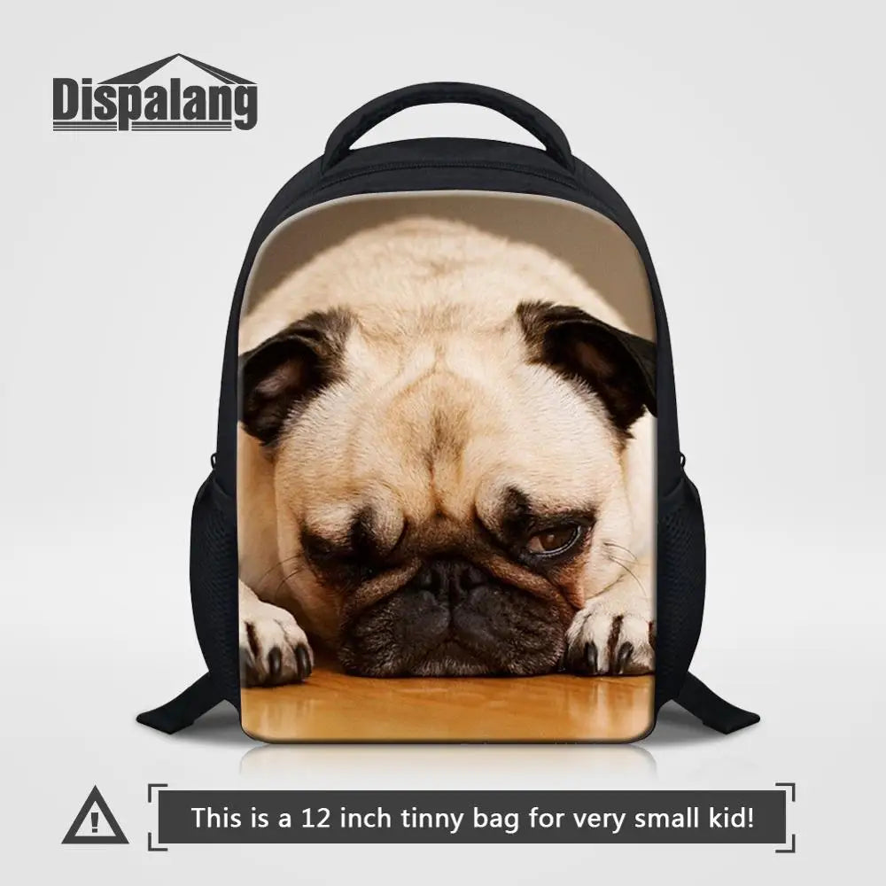 Cute Dog Print 12 Inch Kids Backpack