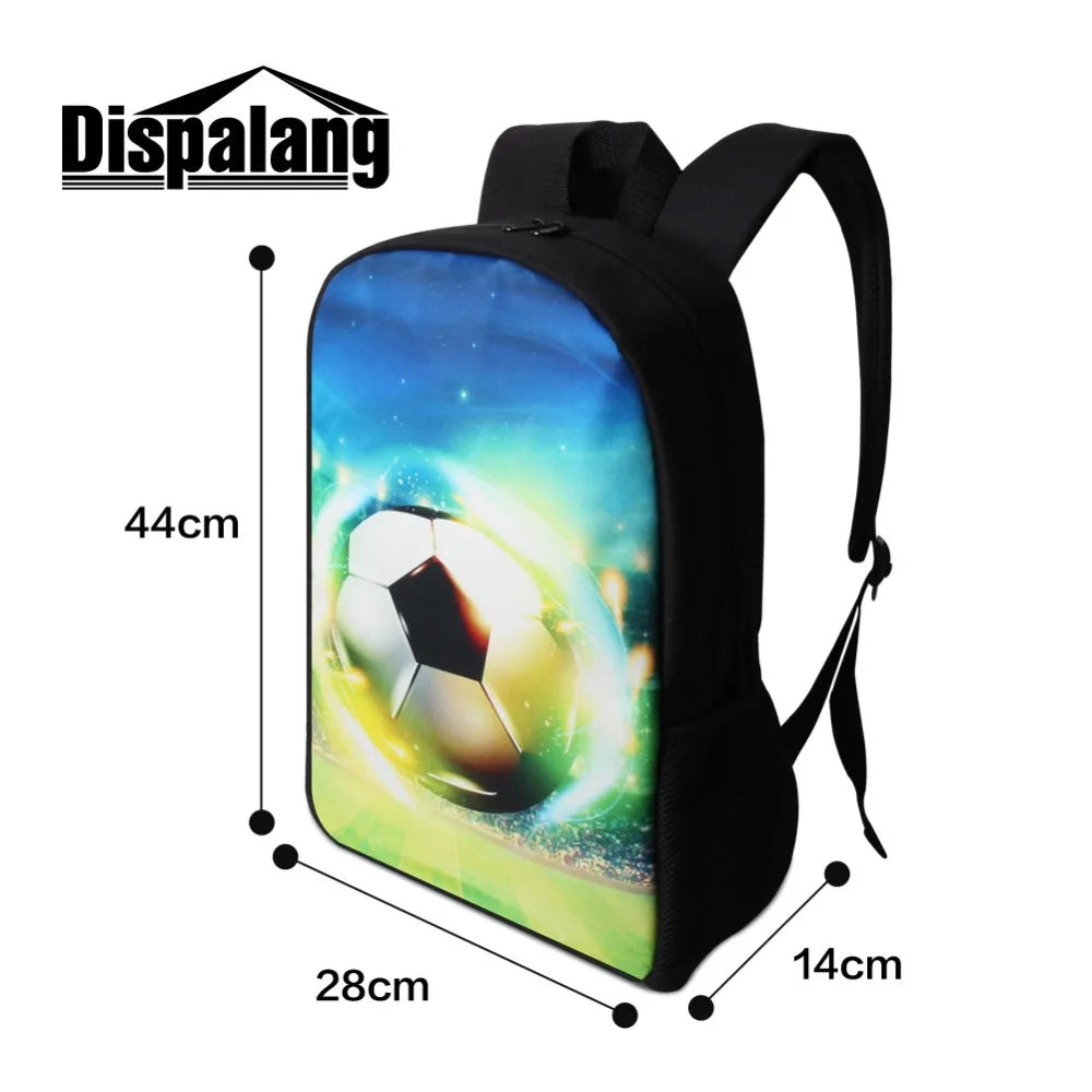 Boys 3D Printed Basketball Backpack Lightweight School Bookbags
