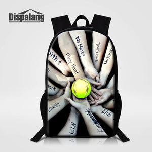 Boy School Backpack Baseball Print Bookbag Basketball Football Mochila Escolar
