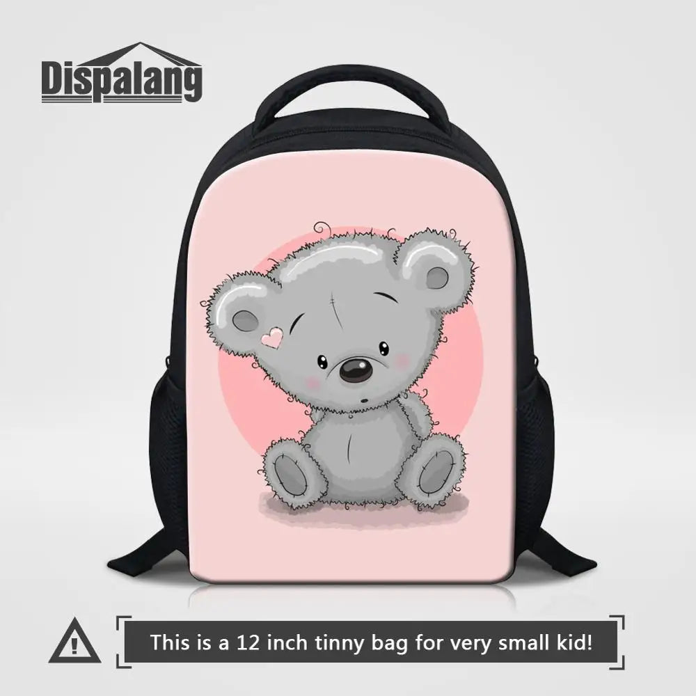 Cartoon Bear Small Backpack for Girls Kids School Bags