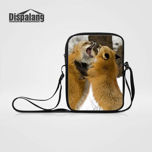 Cartoon Fox Cross Body Shoulder Bags Mini Messenger Bags Small Casual Bag Ladies