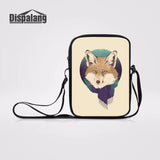 Cartoon Fox Cross Body Shoulder Bags Mini Messenger Bags Small Casual Bag Ladies