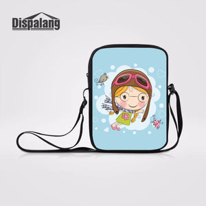 Cartoon Girl 3D Print Women Mini Crossbody Bag Ladies Messenger Bag