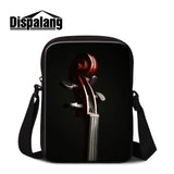 Casual Messenger Bag Ballet Toe Shoes Violin Prints Crossbody Bags