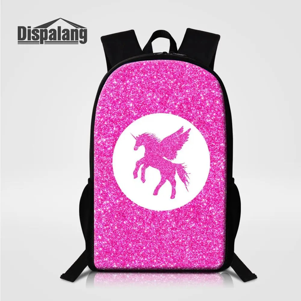 Cartoon Unicorn Printed Kids Backpack Large Capacity School Bags