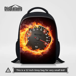 Kids Flame Pattern Schoolbag 12-inch Mini Backpack