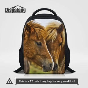Crazy Horse Prints Small Kids Backpack 12-inch Mini Bag Bagpack