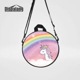 Cartoon Unicorn Rainbow Round Backpack for Kids