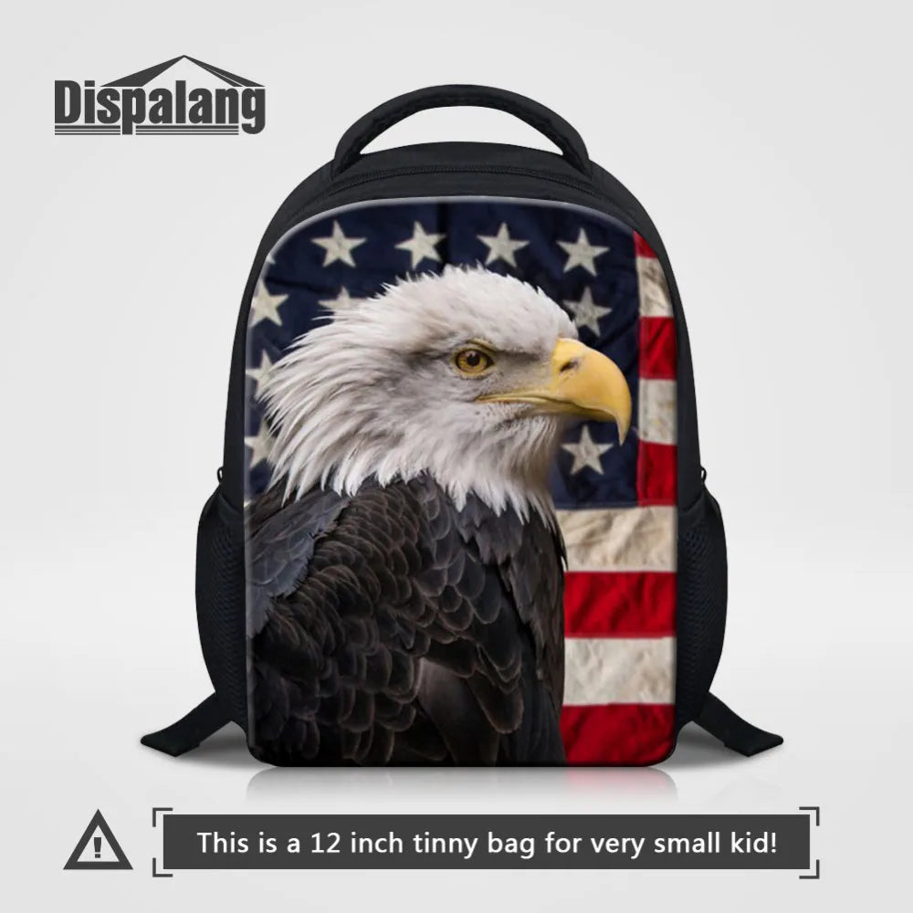 American Bald Eagle Vulture Pattern Nursery Baby Student Bookbag