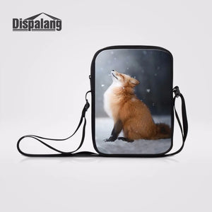 Fox Prints Women Messenger Bag Small Shoulder Handbags