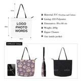 Bulldog Printing Shoulder Bag Women Casual School Bags Large Beach Shop