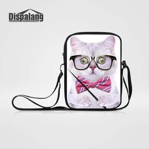 Cat Pattern Teen Single Shoulder Bag Lady Crossbody Bag Satchel Messenger Bag
